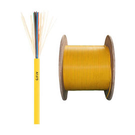 Câble protégé tendu jaune de fibre, SM d'intérieur millimètre 0.9mm de câble d'évasion de fibre de GJFJV
