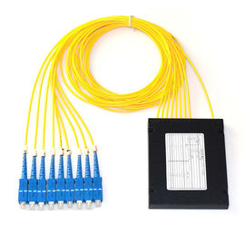 Design compact optique en forme de boîte de connecteur du diviseur 1x8 2.0mm Sc/Upc de PLC de fibre d'ABS