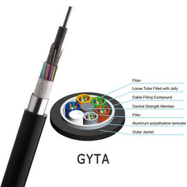 Aluminium de fibre optique G652 non blindé de câble de Ftth de tube lâche échoué par GYTA