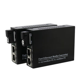 100M 1 Ethernet du port Fiber+2Rj45 au convertisseur de médias de fibre avec le connecteur de Sc